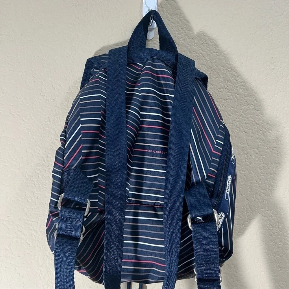 LESPORTSAC-Small Edie Drawstring Backpack Bag In Stripe Euphoria EUC Daily Use